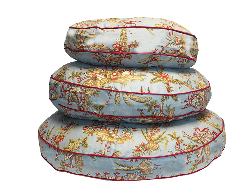 Round Dog Bed Forte Light Blue